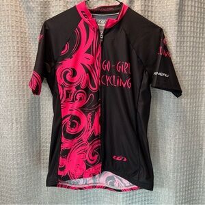 Garneau Women's Black and Pink Cycling Jersey